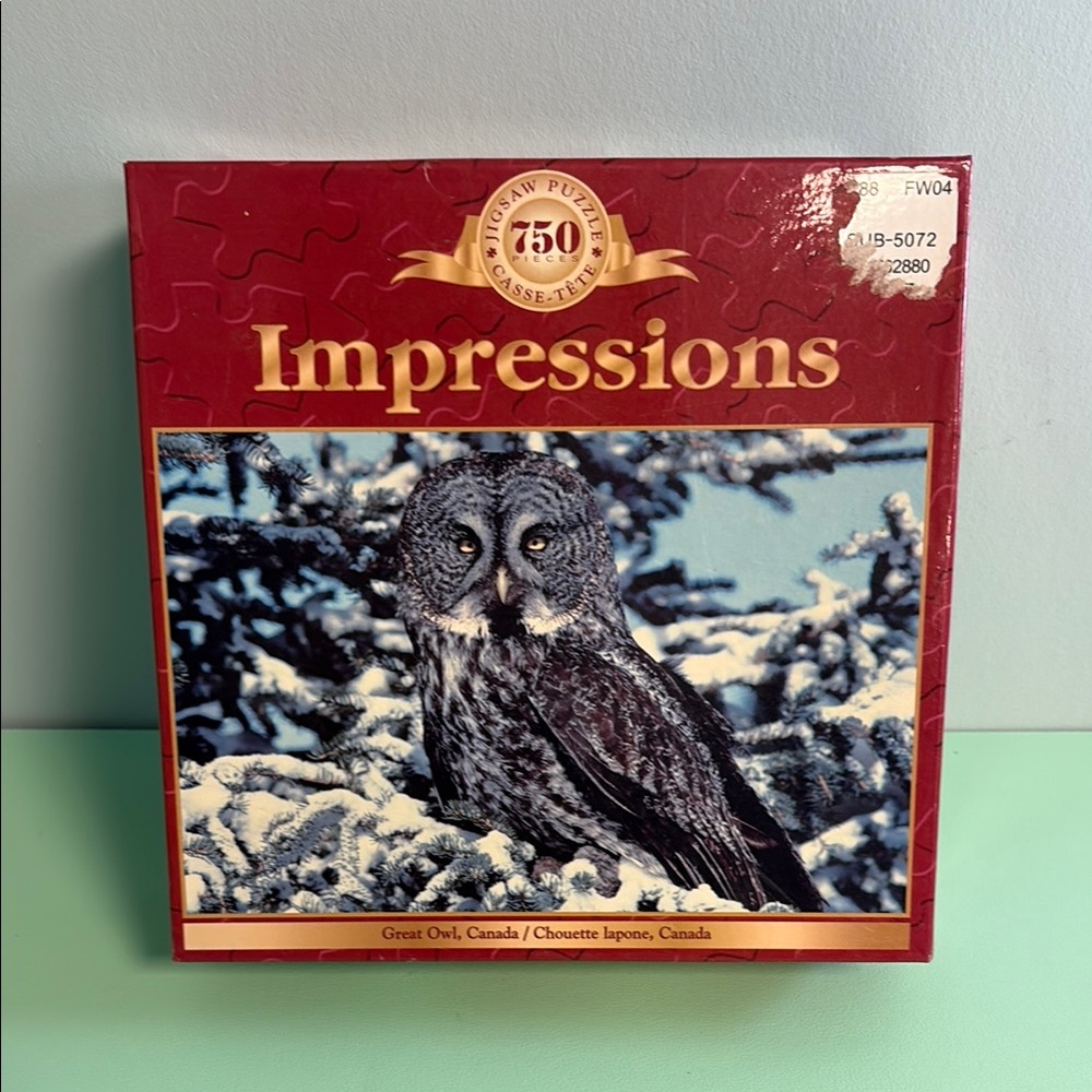 Impressions Jigsaw Puzzle 750 pieces, Great Owl Canada, Bird Puzzle
